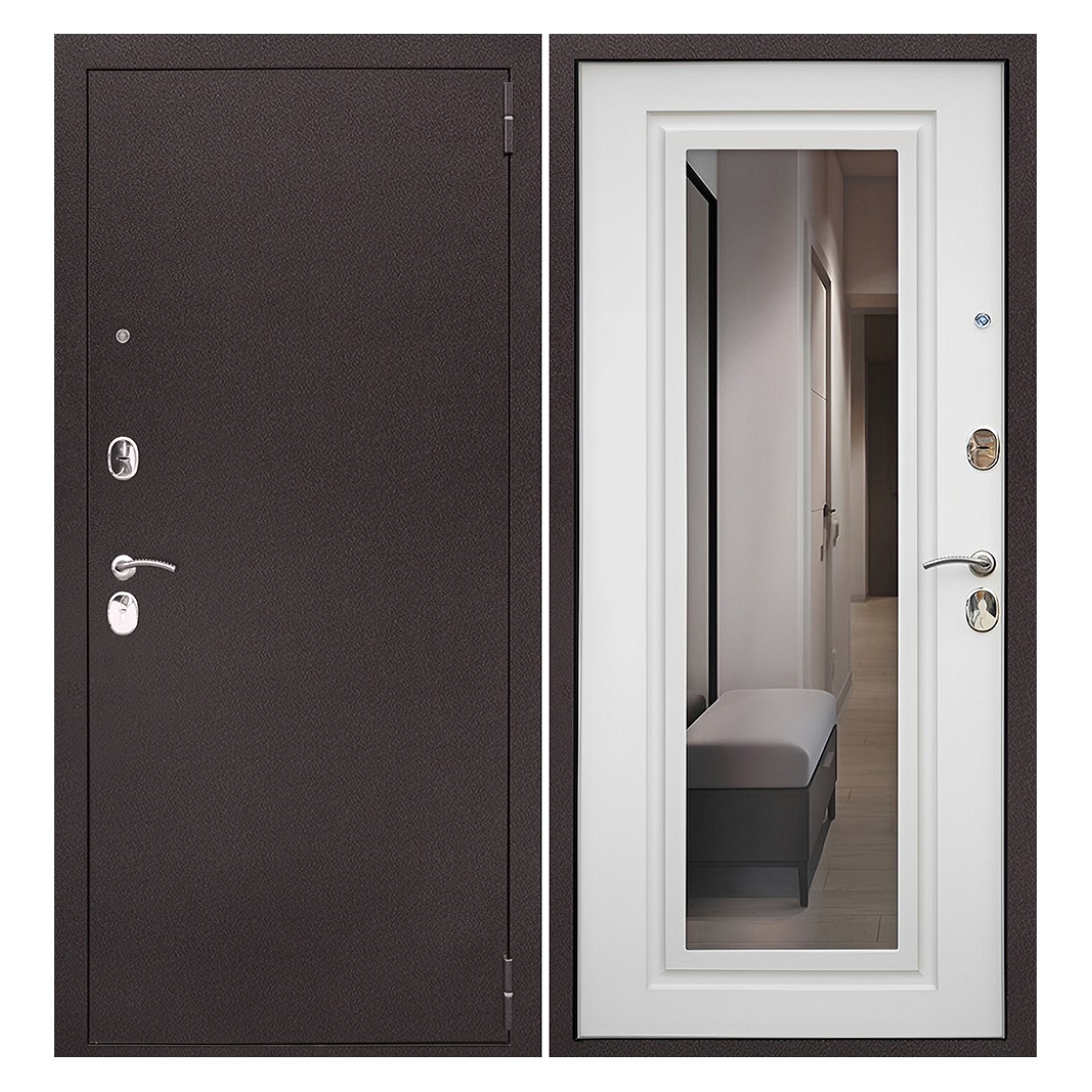 металлическая входная дверь АСД Комфорт с зеркалом